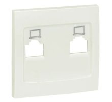 Валенсия Лицевая панель розетки RJ-45 2-местная жемчуг (ESK02-L-035-50)