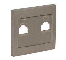 Валенсия Лицевая панель розетки RJ-45 2-местная кашемир (ESK02-L-035-40)
