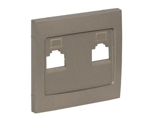 Валенсия Лицевая панель розетки RJ-45 2-местная кашемир (ESK02-L-035-40)
