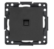 Стокгольм Механизм розетки Phone 1-местной черный (EZT01-034-10)