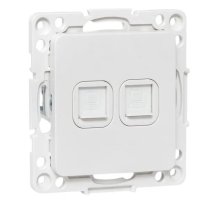 Стокгольм Механизм розетки RJ-45 2-местной белый (EYK02-035-10)