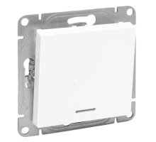 Механизм выключателя, одноклавишный, с подсветкой, белый Эпика (UP1-SWW-14)