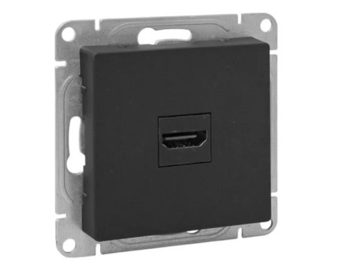 Механизм розетки HDMI, чёрный Эпика (UP1-SOB-HDMI)