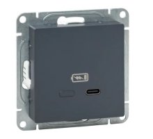 Механизм розетки USB-С, быстрая, графит Эпика (UP1-SOG-USBCF)
