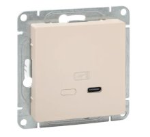 Механизм розетки USB-С, быстрая, кремовый Эпика (UP1-SOI-USBCF)