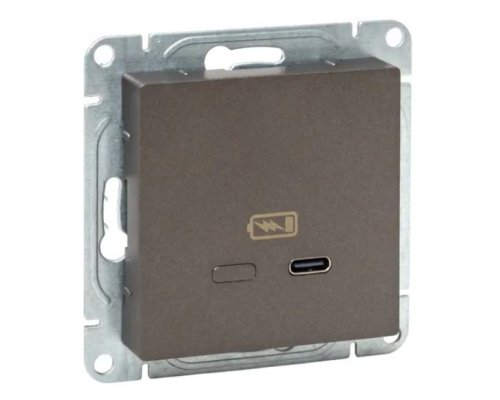 Механизм розетки USB-С, быстрая, мокко Эпика (UP1-SOM-USBCF)