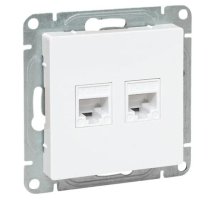 Механизм розетки RJ45 - 2 шт, (cat5), белый Эпика (UP1-SOW-2RJ45-5)