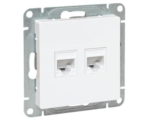 Механизм розетки RJ45 - 2 шт, (cat5), белый Эпика (UP1-SOW-2RJ45-5)