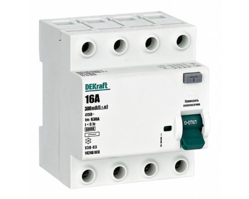 УЗО-03 ВДТ 4P 16А 300мА тип AC 6кА (14248DEK)
