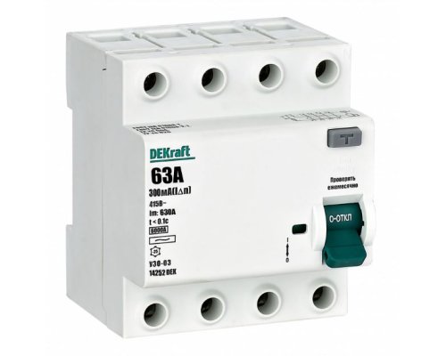 УЗО-03 ВДТ 4P 63А 300мА тип AC 6кА (14252DEK)