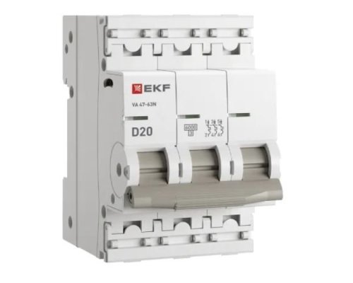 ВА 47-63N 3P 20А (D) 6кА PROXIMA (M636320D)