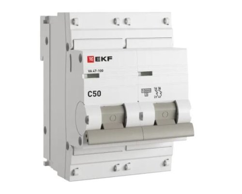 ВА 47-100 2P 50А (C) 10kA PROXIMA (mcb47100-2-50C-pro)