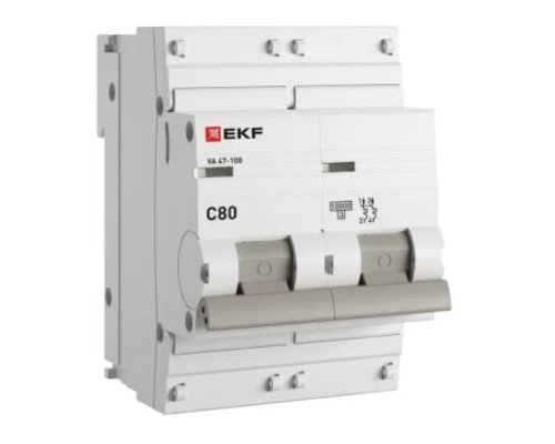 ВА 47-100 2P 80А (C) 10kA PROXIMA (mcb47100-2-80C-pro)