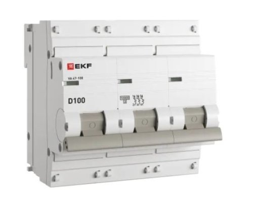 ВА 47-100 3P 100А (D) 10kA PROXIMA (mcb47100-3-100D-pro)
