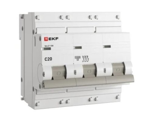 3P 20А (C) 10kA ВА 47-100 PROxima (mcb47100-3-20C-pro)