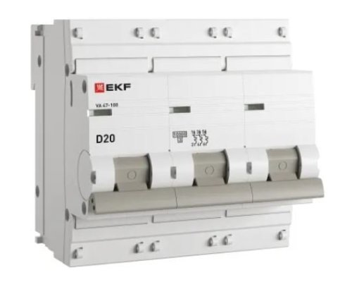 ВА 47-100 3P 20А (D) 10kA PROxima (mcb47100-3-20D-pro)
