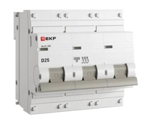 ВА 47-100 3P 25А (D) 10kA PROXIMA (mcb47100-3-25D-pro)
