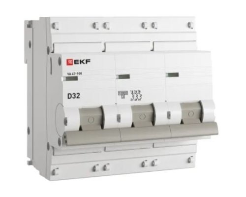 ВА 47-100 3P 32А (D) 10kA PROXIMA (mcb47100-3-32D-pro)