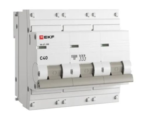 ВА 47-100 3P 40А (C) 10kA PROXIMA (mcb47100-3-40C-pro)