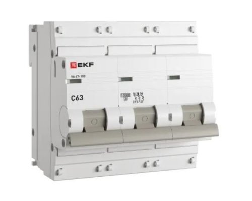 ВА 47-100 3P 63А (C) 10kA PROXIMA (mcb47100-3-63C-pro)