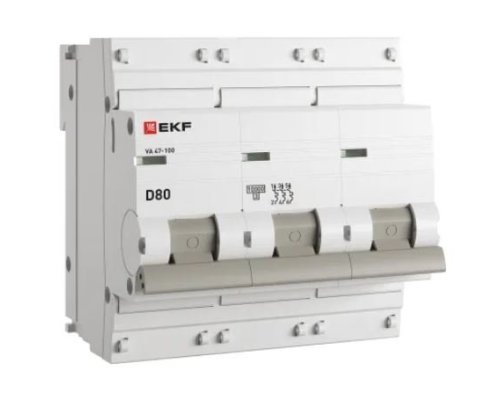 ВА 47-100 3P 80А (D) 10kA PROXIMA (mcb47100-3-80D-pro)