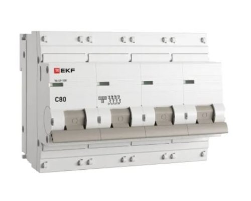 ВА 47-100 4P 80А (C) 10kA PROXIMA (mcb47100-4-80C-pro)