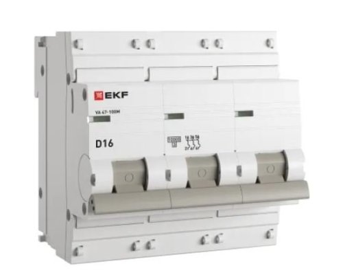 ВА 47-100M 3P 16А (D) 10kA PROXIMA (mcb47100m-3-16D-pro)