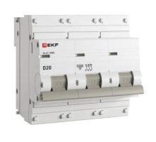 ВА 47-100M 3P 20А (D) 10kA PROXIMA (mcb47100m-3-20D-pro)