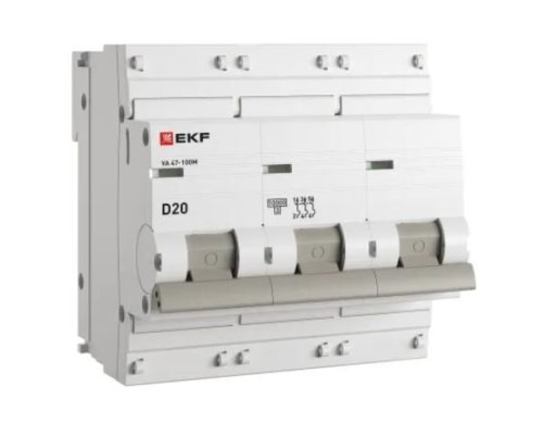 ВА 47-100M 3P 20А (D) 10kA PROXIMA (mcb47100m-3-20D-pro)