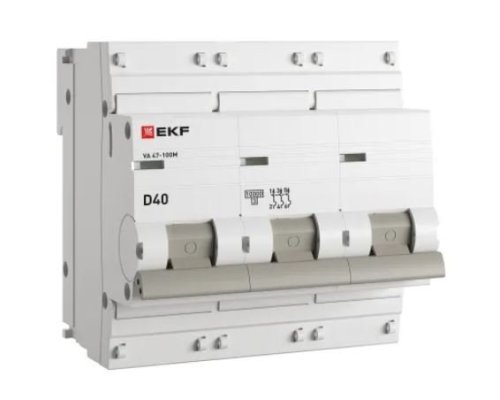 ВА 47-100M 3P 40А (D) 10kA PROXIMA (mcb47100m-3-40D-pro)
