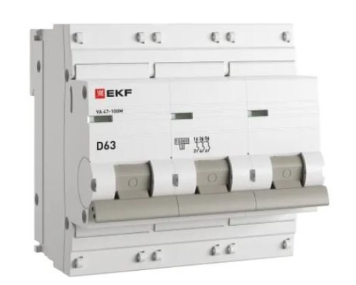 ВА 47-100M 3P 63А (D) 10kA PROXIMA (mcb47100m-3-63D-pro)