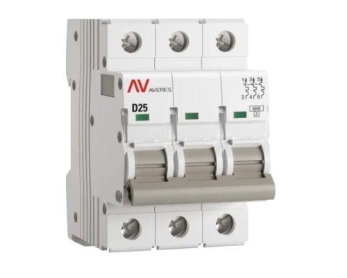 AV-6 3P 25A (D) 6kA AVERES (mcb6-3-25D-av)