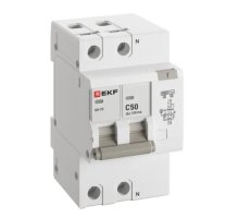 АД-2 2Р (S) 50А C 100мА АС 6кА PROXIMA (DA2-6-50-100S-pro)