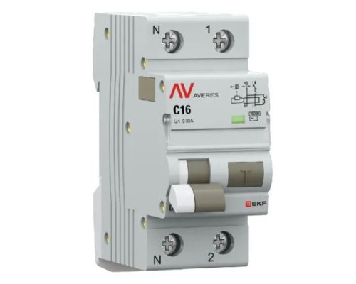 DVA-10 1P+N 16А C 30мА AC 10кА AVERES (rcbo10-1pn-16C-30-ac-av)
