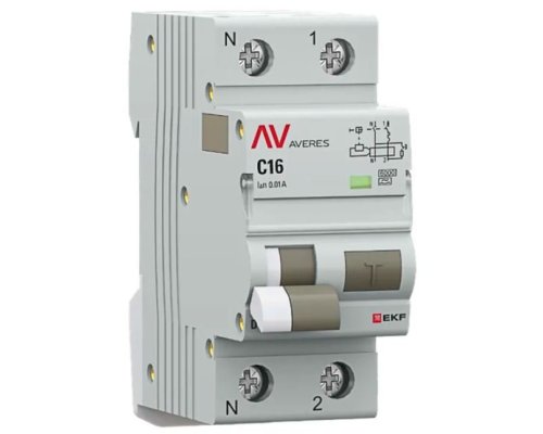 DVA-6 1P+N 16А C 10мА A 6кА AVERES (rcbo6-1pn-16C-10-a-av)