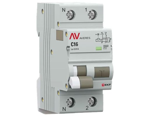 DVA-6 1P+N 16А C 10мА AC 6кА AVERES (rcbo6-1pn-16C-10-ac-av)