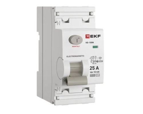 ВД-100N 2P 25А 10мА AC 6кА PROXIMA (E1026M2510)