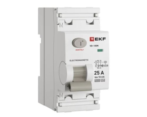 ВД-100N 2P 25А 10мА A 6кА PROXIMA (E1026MA2510)