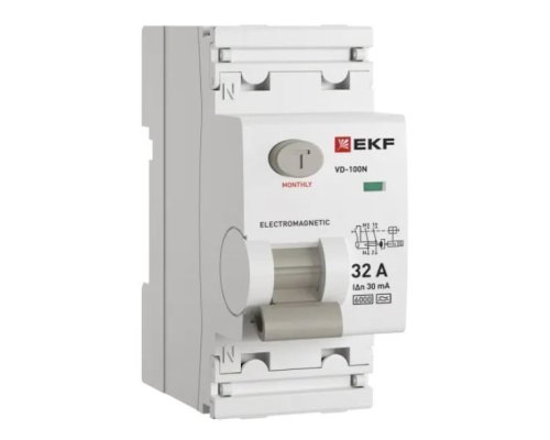 ВД-100N 2P 32А 30мА A 6кА PROXIMA (E1026MA3230)