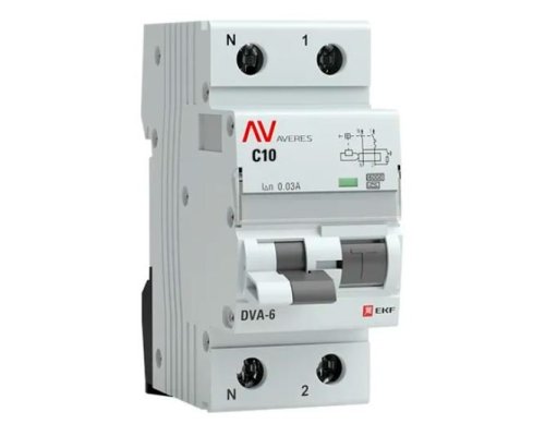 DVA-6 1P+N 10А C 30мА A 6кА AVERES (rcbo6-1pn-10C-30-a-av)