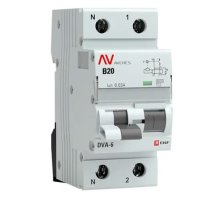 DVA-6 1P+N 20А B 30мА AC 6кА AVERES (rcbo6-1pn-20B-30-ac-av)