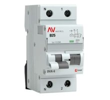 DVA-6 1P+N 25А B 30мА AC 6кА AVERES (rcbo6-1pn-25B-30-ac-av)