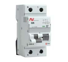 DVA-6 1P+N 25А C 30мА A 6кА AVERES (rcbo6-1pn-25C-30-a-av)
