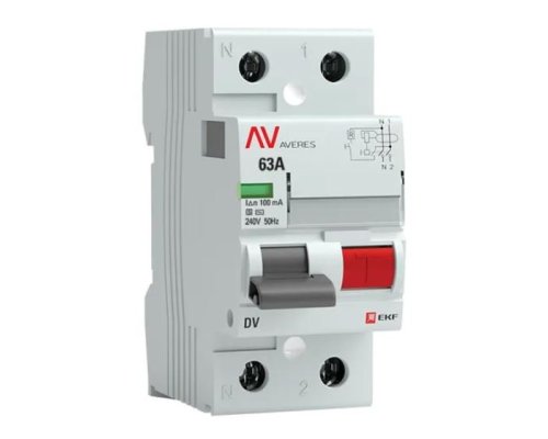 DV 2P (S) 63А 100мА AC 6kA AVERES (rccb-2-63-100-s-av)