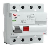 DV 4P 25А 30мА A 6kA AVERES (rccb-4-25-30-a-av)