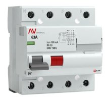 DV 4P (S) 63А 100мА AC 6kA AVERES (rccb-4-63-100-s-av)