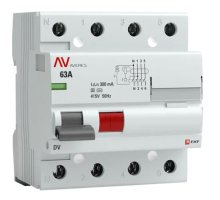 DV 4P (S) 63А 300мА AC 6kA AVERES (rccb-4-63-300-s-av)