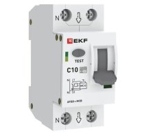 УЗДП 1P+N 10А (C) 6кА PROXIMA (afdd-2-10C-pro)