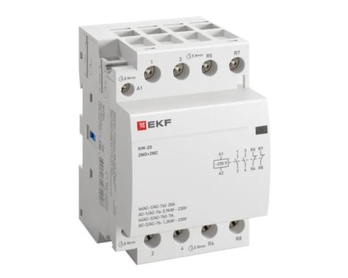 КМ 20А 2NO+2NC 230В АС (3 мод.) PROXIMA (km-3-20-22)