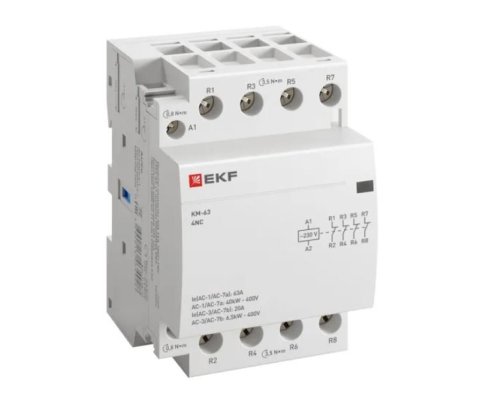 КМ 63А 4NC 230В АС (3 мод.) PROXIMA (km-3-63-04)